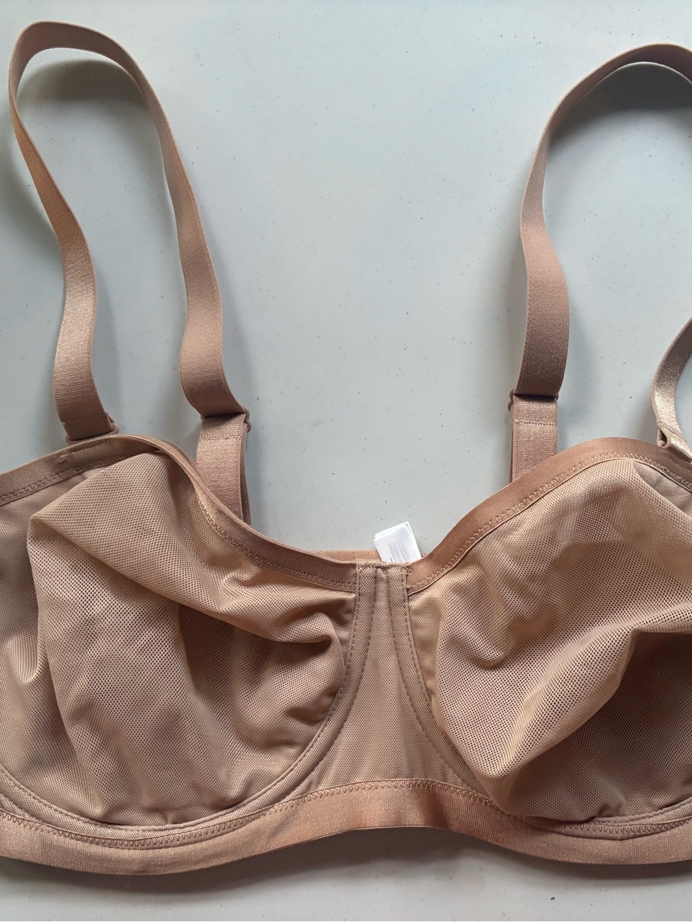 HSIA Women’s 38DD/E Nude Unlined Mesh Underwire Full Coverage Bra